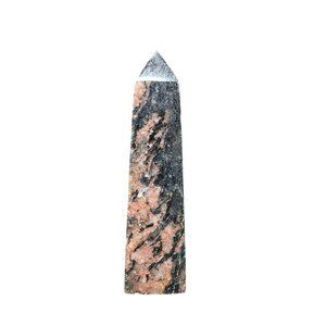 Sunstone with Black Tourmaline & Mica Crystal Tower Point